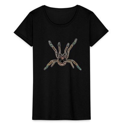Frauen Fruit of the Loom T-Shirt Pterinochilus murinus tcf - Schwarz