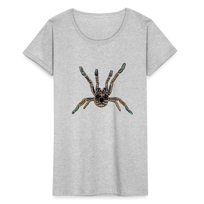 Frauen Fruit of the Loom T-Shirt Pterinochilus murinus tcf - Grau meliert