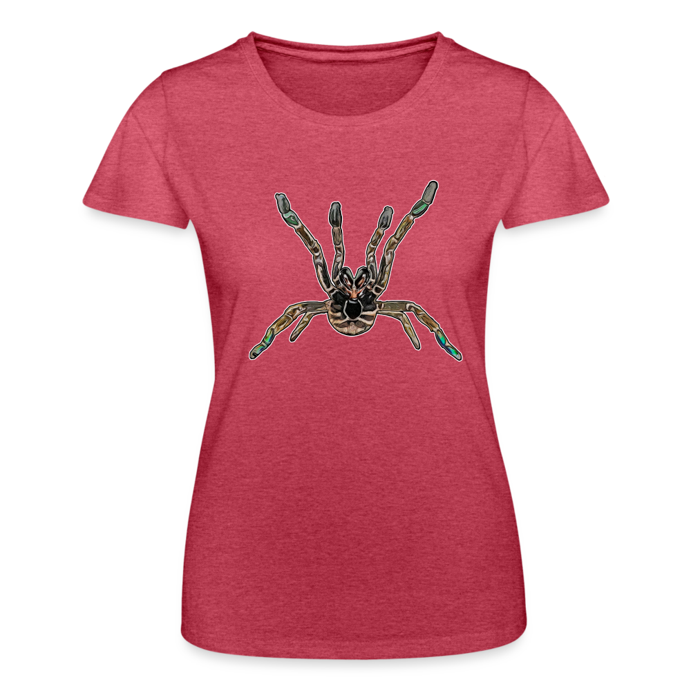 Frauen Fruit of the Loom T-Shirt Pterinochilus murinus tcf - Rot meliert
