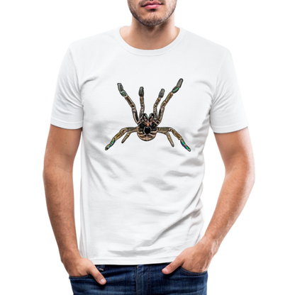 Männer Slim Fit T-Shirt Pterinochilus murinus tcf - weiß