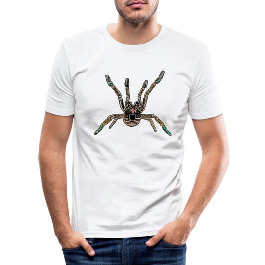 Männer Slim Fit T-Shirt Pterinochilus murinus tcf - weiß