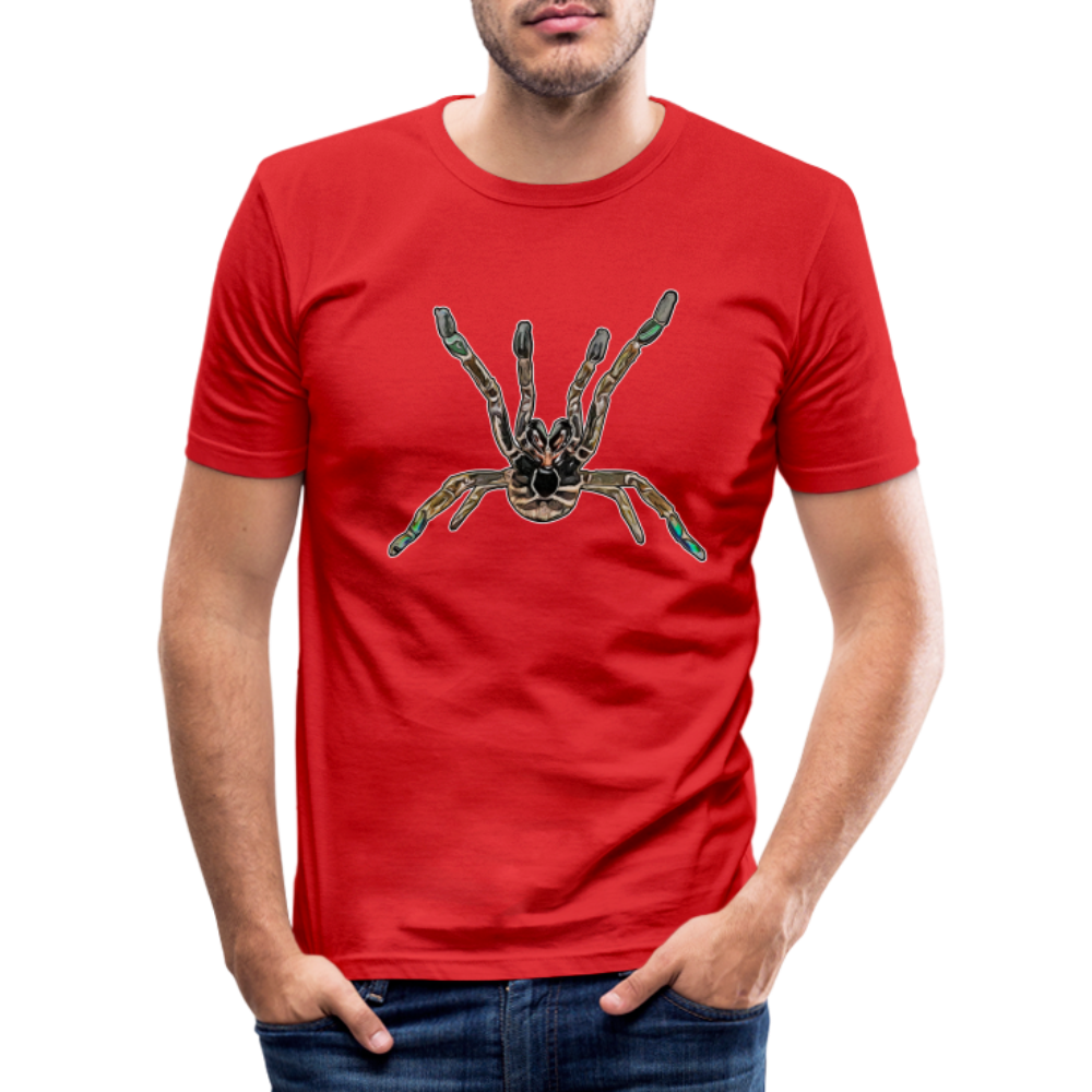 Männer Slim Fit T-Shirt Pterinochilus murinus tcf - Rot