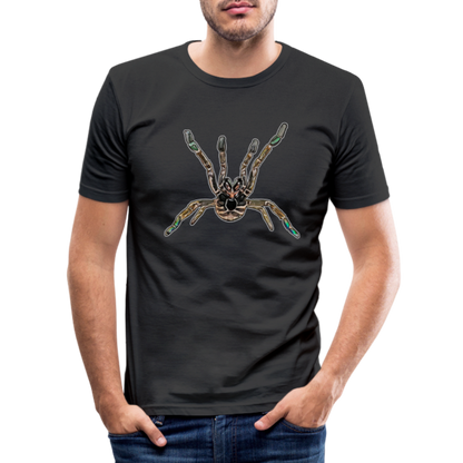 Männer Slim Fit T-Shirt Pterinochilus murinus tcf - Schwarz