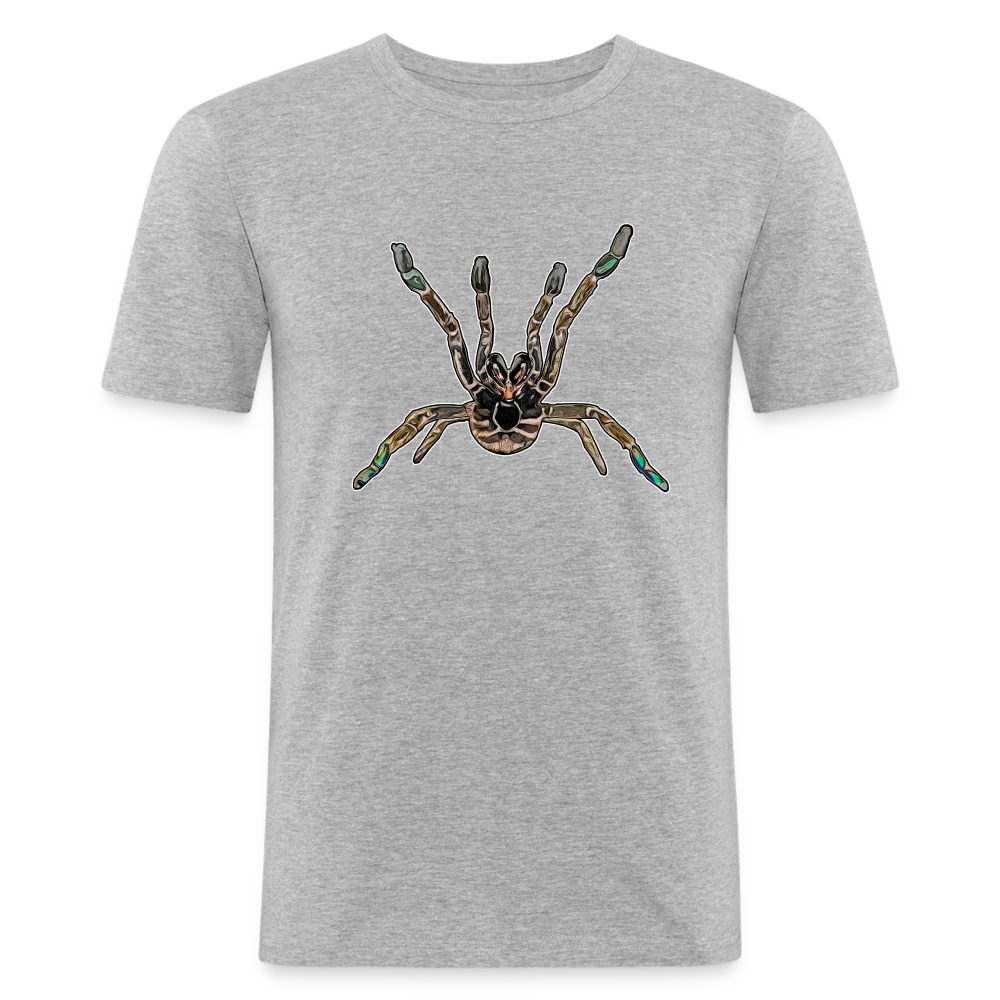 Männer Slim Fit T-Shirt Pterinochilus murinus tcf - Grau meliert