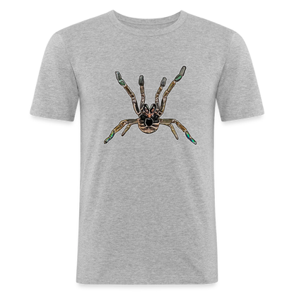 Männer Slim Fit T-Shirt Pterinochilus murinus tcf - Grau meliert