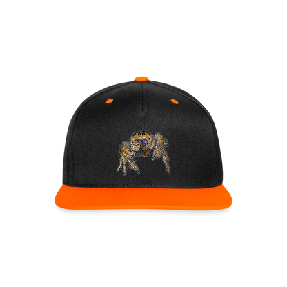 Cappy Kontrast Snapback Phidippus regius Everglades female - Schwarz/Neonorange