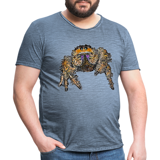 Männer Vintage T-Shirt Phidippus regius Everglades female - Vintage Denim