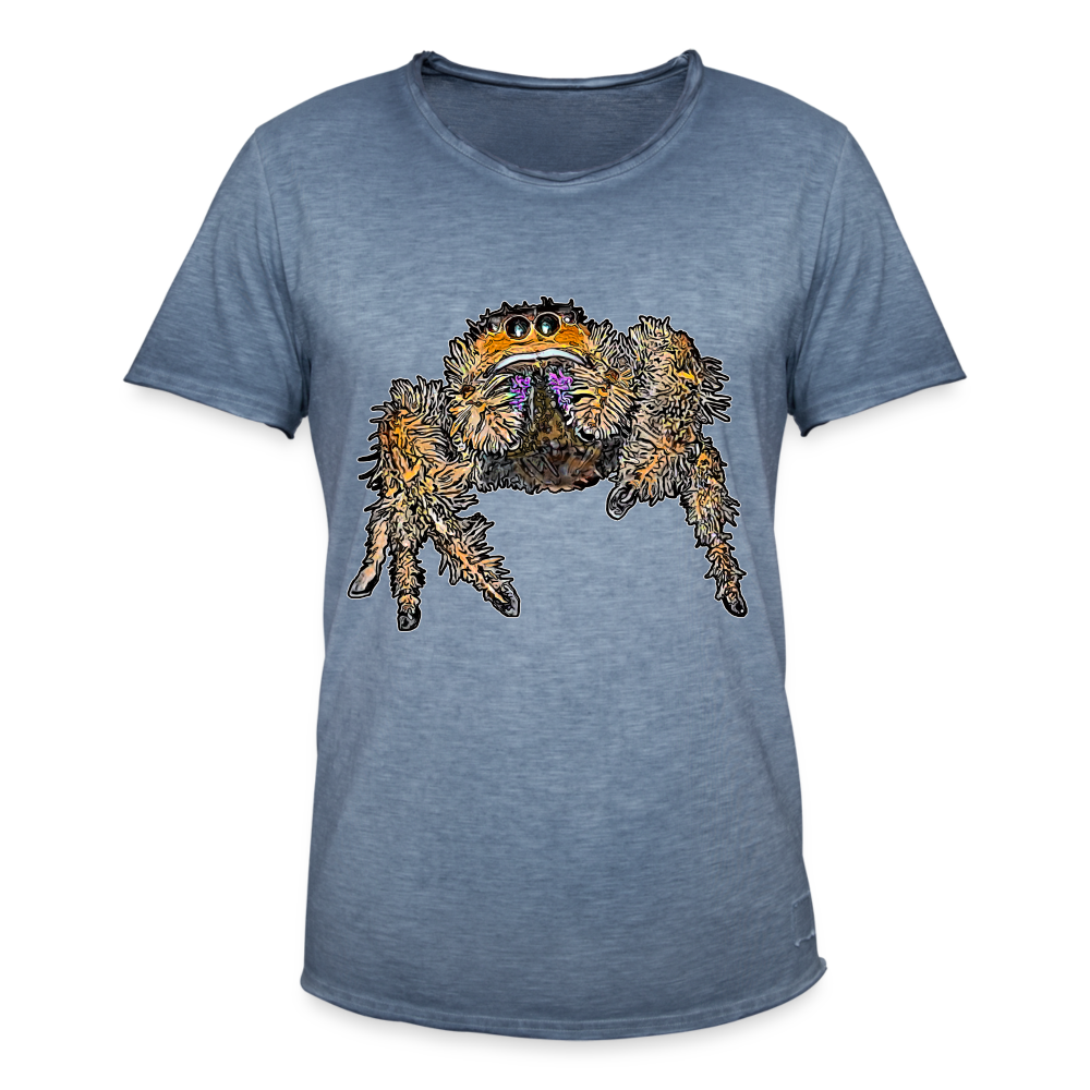 Männer Vintage T-Shirt Phidippus regius Everglades female - Vintage Denim