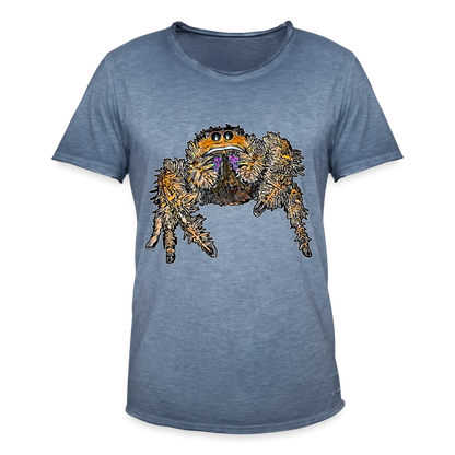 Männer Vintage T-Shirt Phidippus regius Everglades female - Vintage Denim