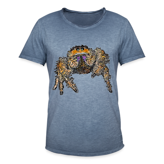 Männer Vintage T-Shirt Phidippus regius Everglades female - Vintage Denim