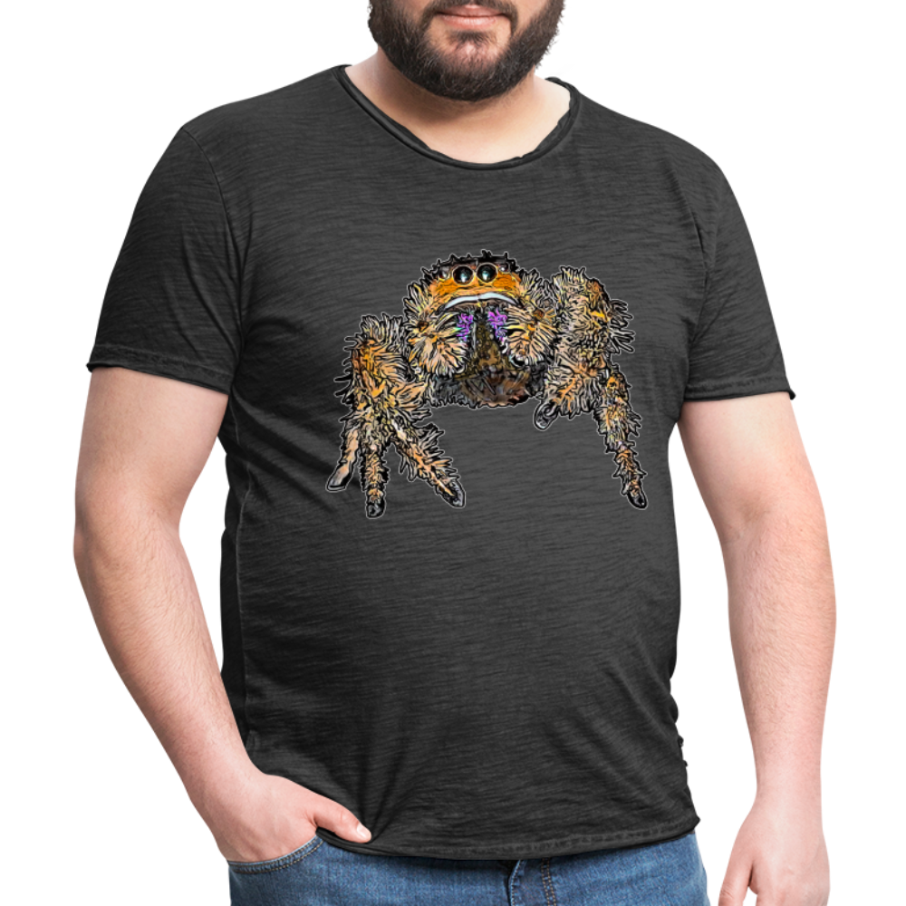 Männer Vintage T-Shirt Phidippus regius Everglades female - Vintage Schwarz