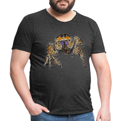 Männer Vintage T-Shirt Phidippus regius Everglades female - Vintage Schwarz