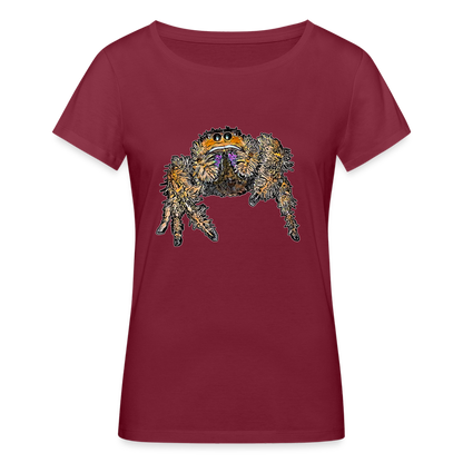 Frauen Stanley & Stella Bio-T-Shirt Phidippus regius Everglades female - Burgunderrot