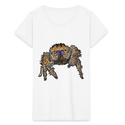 Frauen Fruit of the Loom T-Shirt Phidippus regius Everglades female - weiß