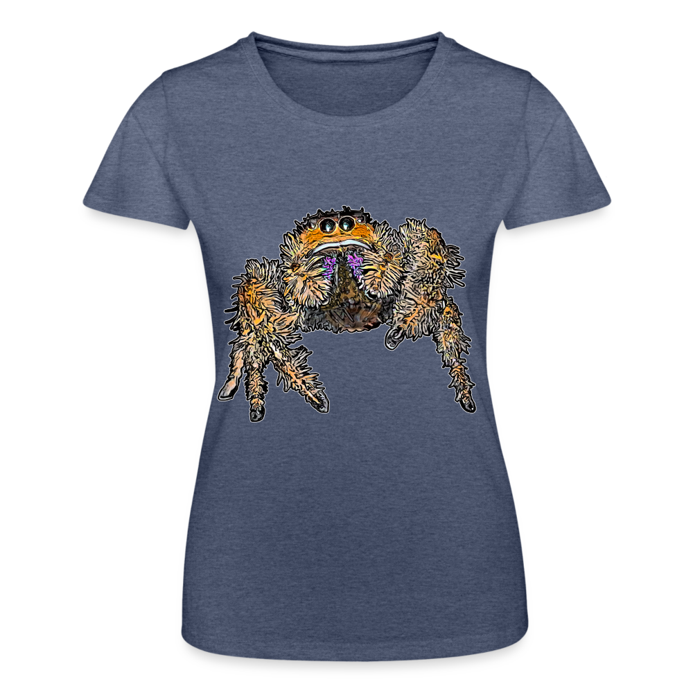 Frauen Fruit of the Loom T-Shirt Phidippus regius Everglades female - Navy meliert
