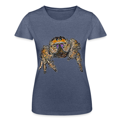 Frauen Fruit of the Loom T-Shirt Phidippus regius Everglades female - Navy meliert
