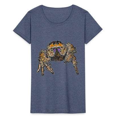 Frauen Fruit of the Loom T-Shirt Phidippus regius Everglades female - Navy meliert