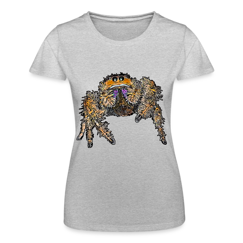 Frauen Fruit of the Loom T-Shirt Phidippus regius Everglades female - Grau meliert