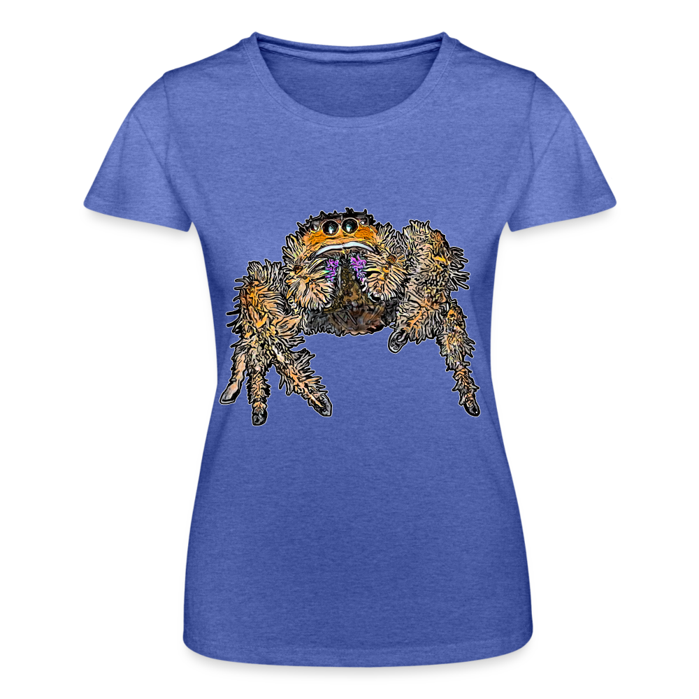 Frauen Fruit of the Loom T-Shirt Phidippus regius Everglades female - Blau meliert