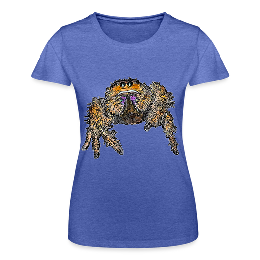 Frauen Fruit of the Loom T-Shirt Phidippus regius Everglades female - Blau meliert
