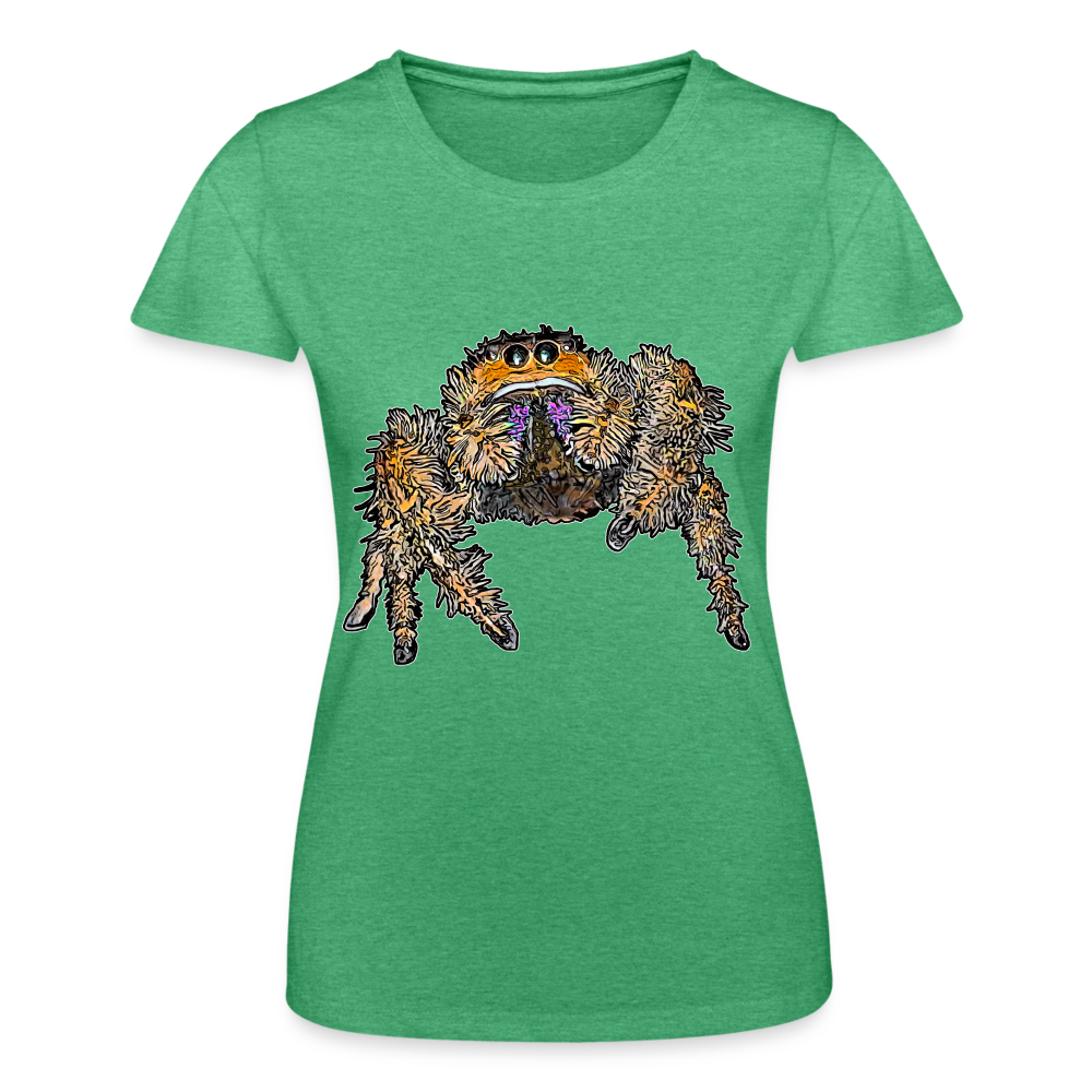 Frauen Fruit of the Loom T-Shirt Phidippus regius Everglades female - Grün meliert
