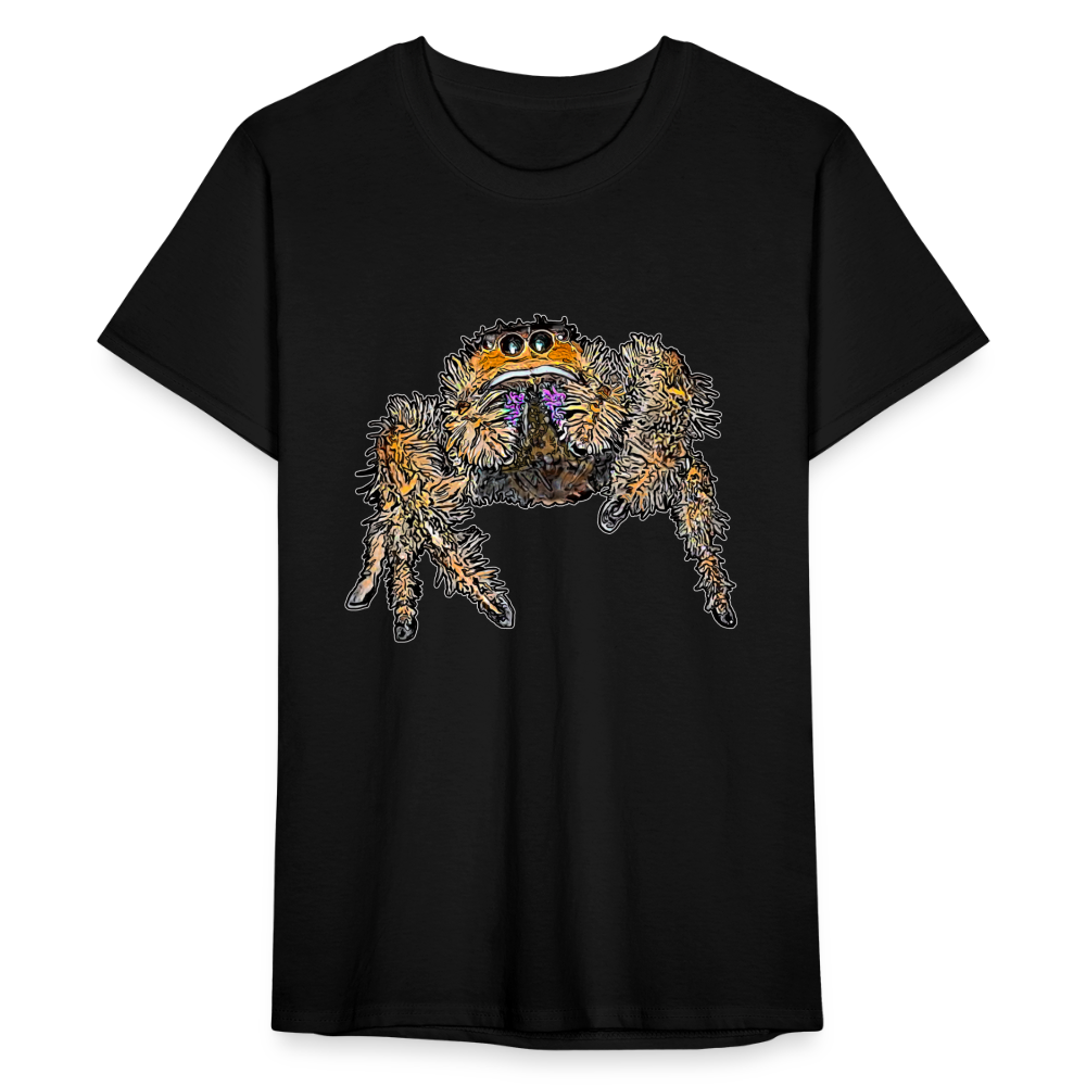 Männer Fruit of the Loom T-Shirt Phidippus regius Everglades female - Schwarz