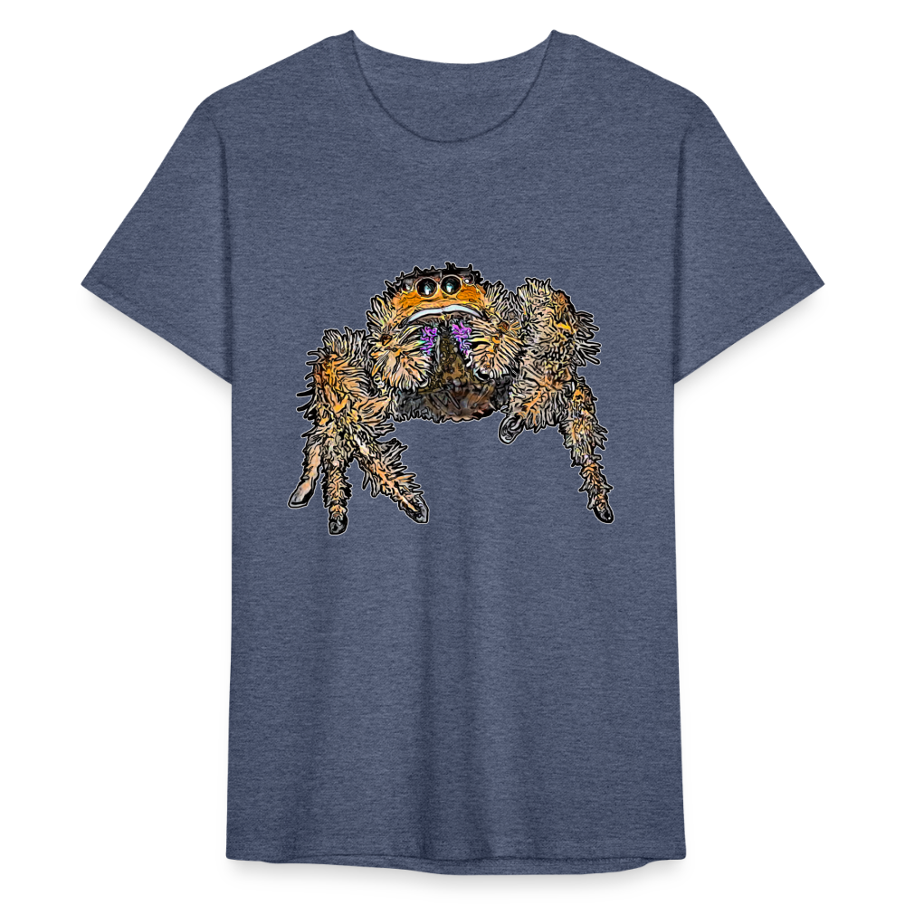 Männer Fruit of the Loom T-Shirt Phidippus regius Everglades female - Navy meliert