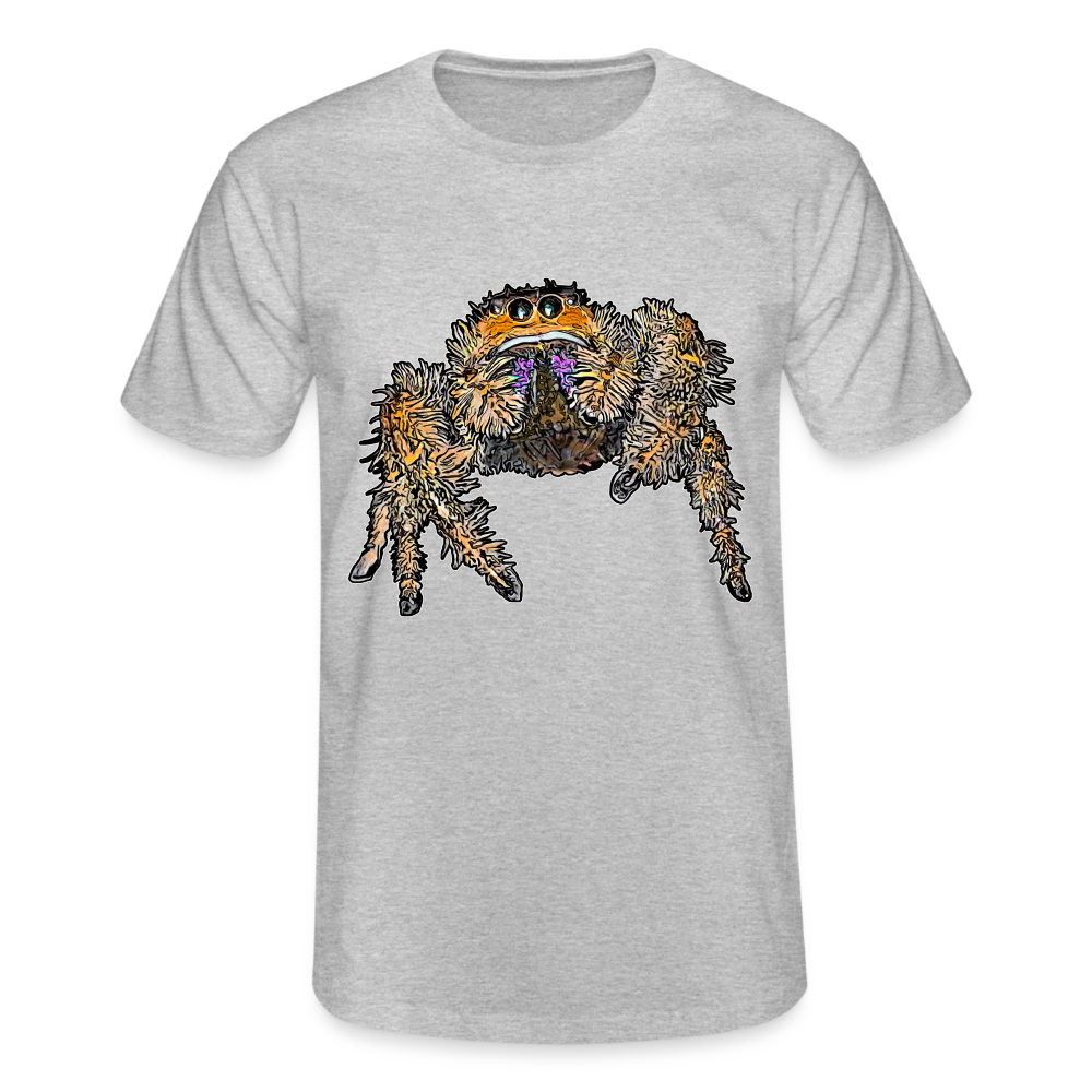 Männer Fruit of the Loom T-Shirt Phidippus regius Everglades female - Grau meliert