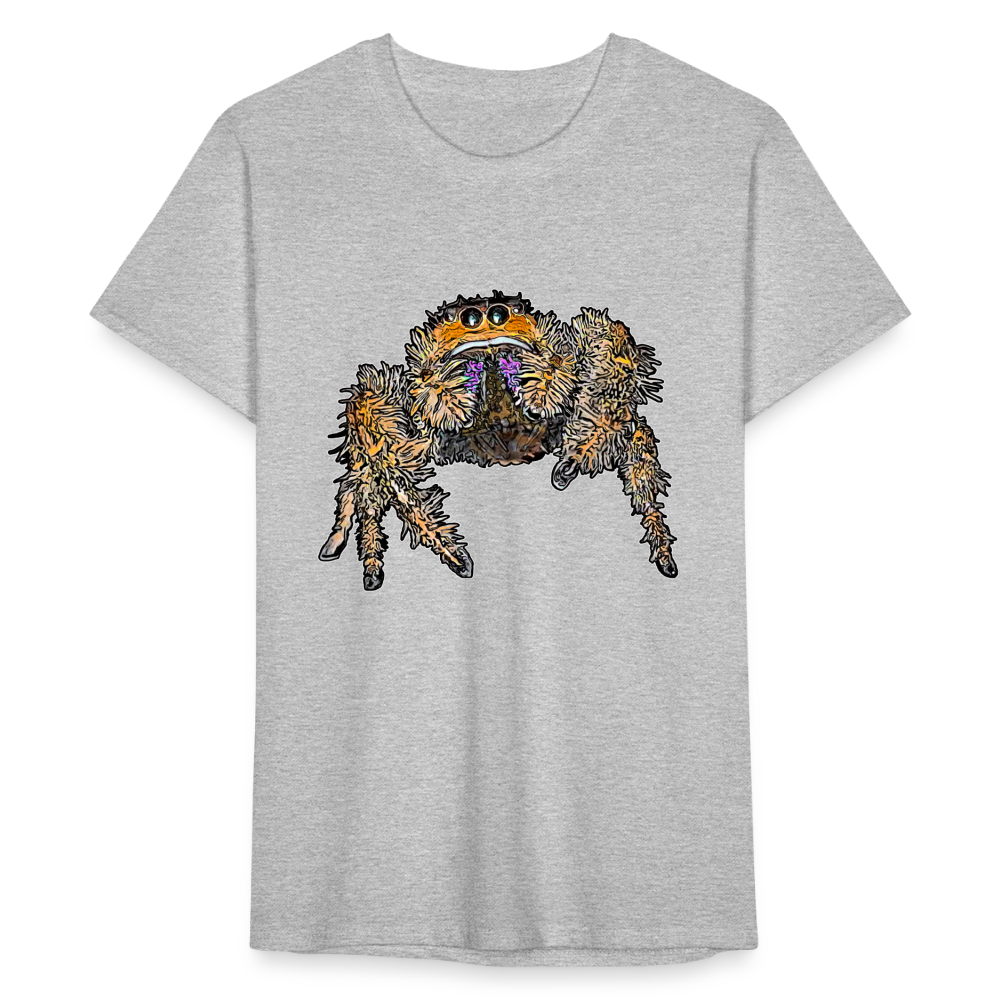 Männer Fruit of the Loom T-Shirt Phidippus regius Everglades female - Grau meliert