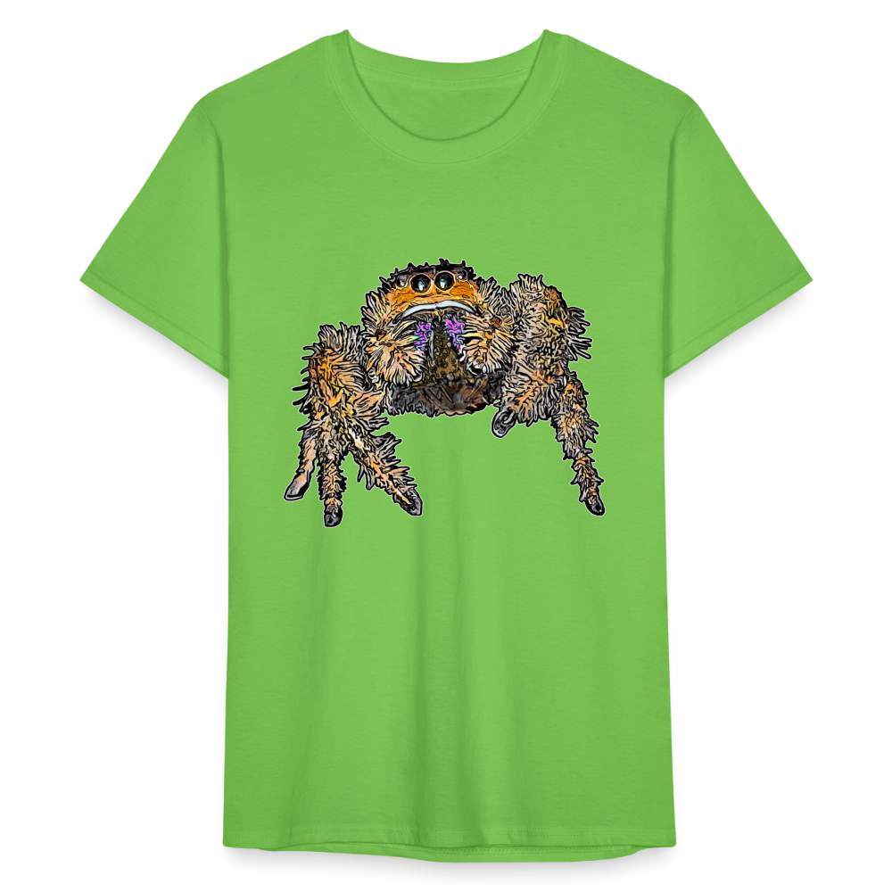 Männer Fruit of the Loom T-Shirt Phidippus regius Everglades female - Hellgrün