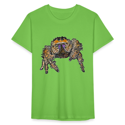 Männer Fruit of the Loom T-Shirt Phidippus regius Everglades female - Hellgrün