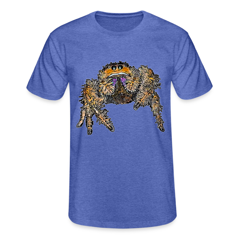 Männer Fruit of the Loom T-Shirt Phidippus regius Everglades female - Blau meliert