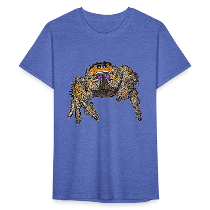 Männer Fruit of the Loom T-Shirt Phidippus regius Everglades female - Blau meliert