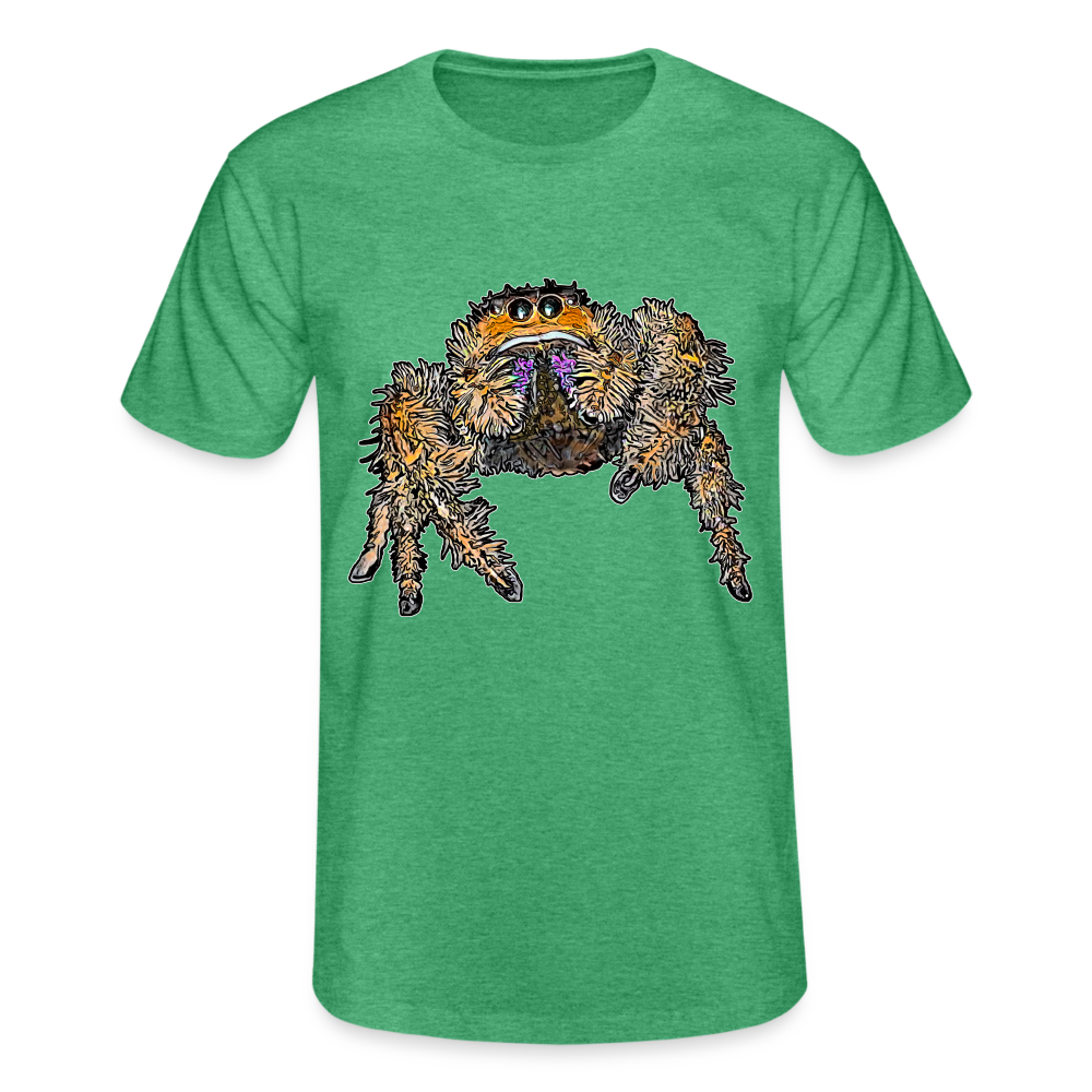 Männer Fruit of the Loom T-Shirt Phidippus regius Everglades female - Grün meliert