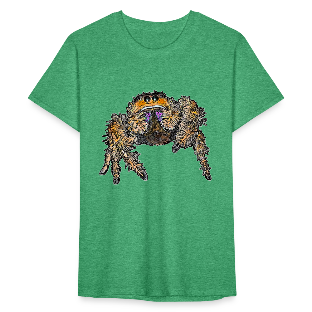 Männer Fruit of the Loom T-Shirt Phidippus regius Everglades female - Grün meliert