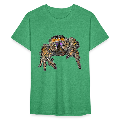 Männer Fruit of the Loom T-Shirt Phidippus regius Everglades female - Grün meliert