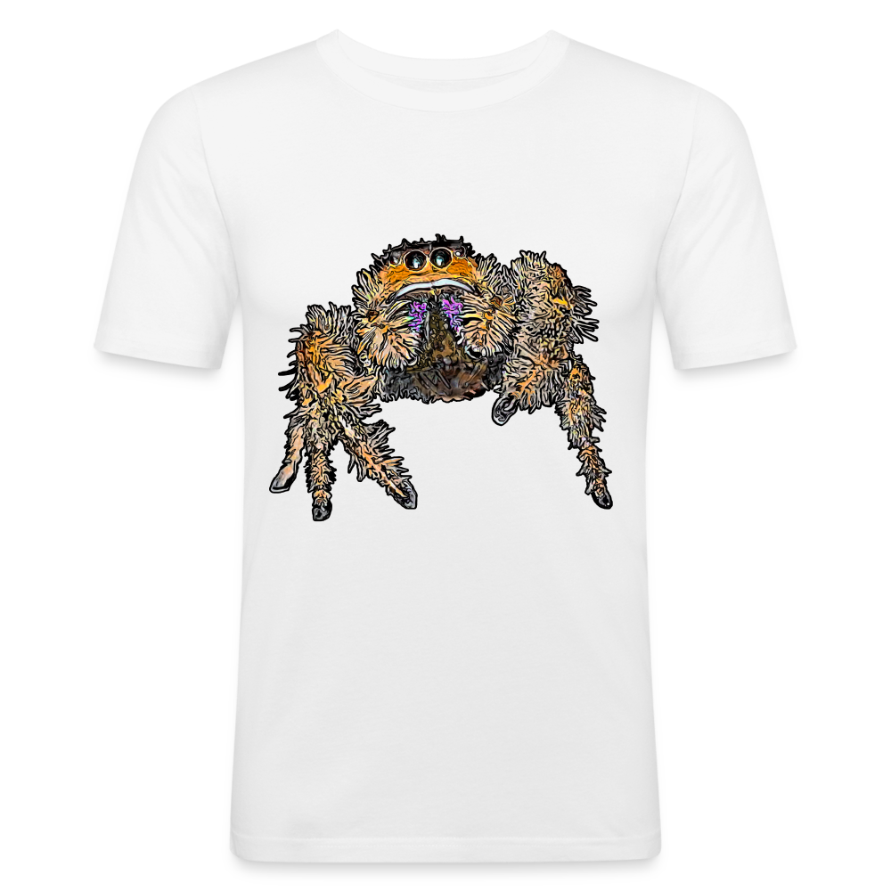 Männer Slim Fit T-Shirt Phidippus regius Everglades female - weiß