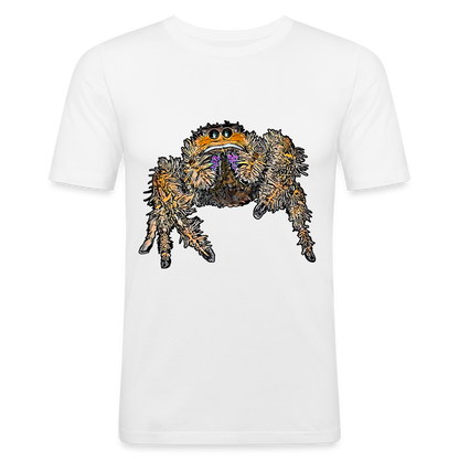 Männer Slim Fit T-Shirt Phidippus regius Everglades female - weiß