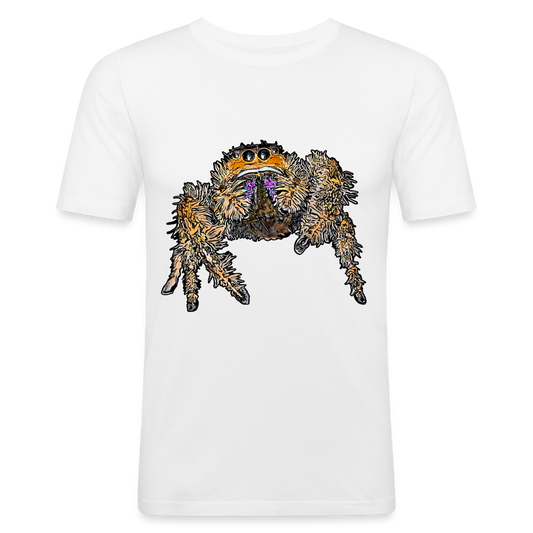 Männer Slim Fit T-Shirt Phidippus regius Everglades female - weiß