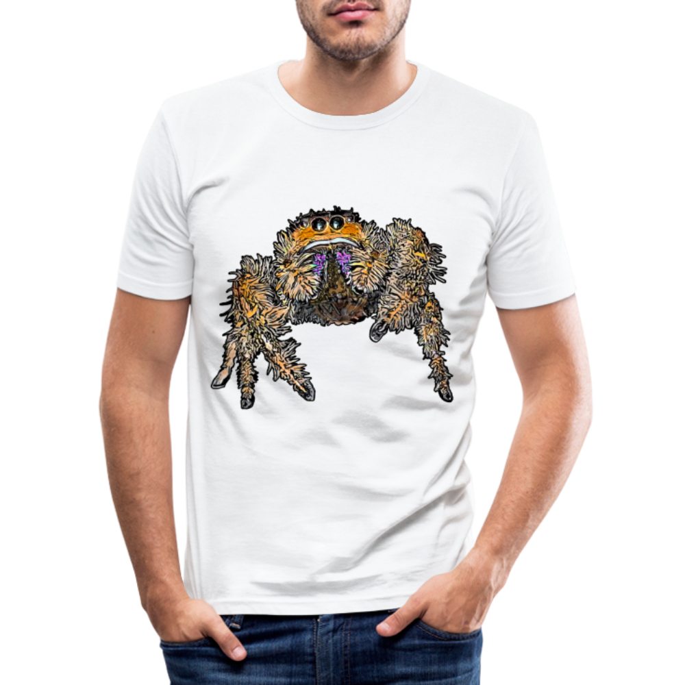 Männer Slim Fit T-Shirt Phidippus regius Everglades female - weiß
