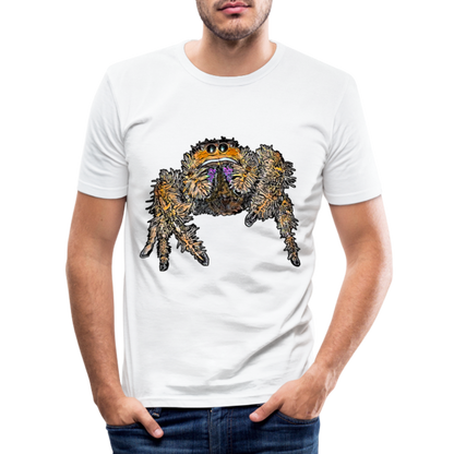 Männer Slim Fit T-Shirt Phidippus regius Everglades female - weiß