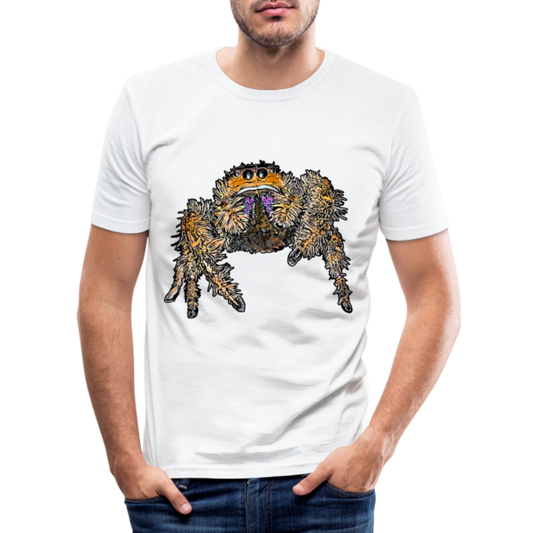 Männer Slim Fit T-Shirt Phidippus regius Everglades female - weiß