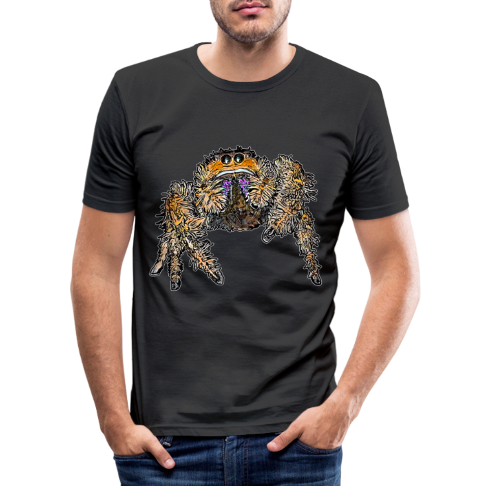 Männer Slim Fit T-Shirt Phidippus regius Everglades female - Schwarz