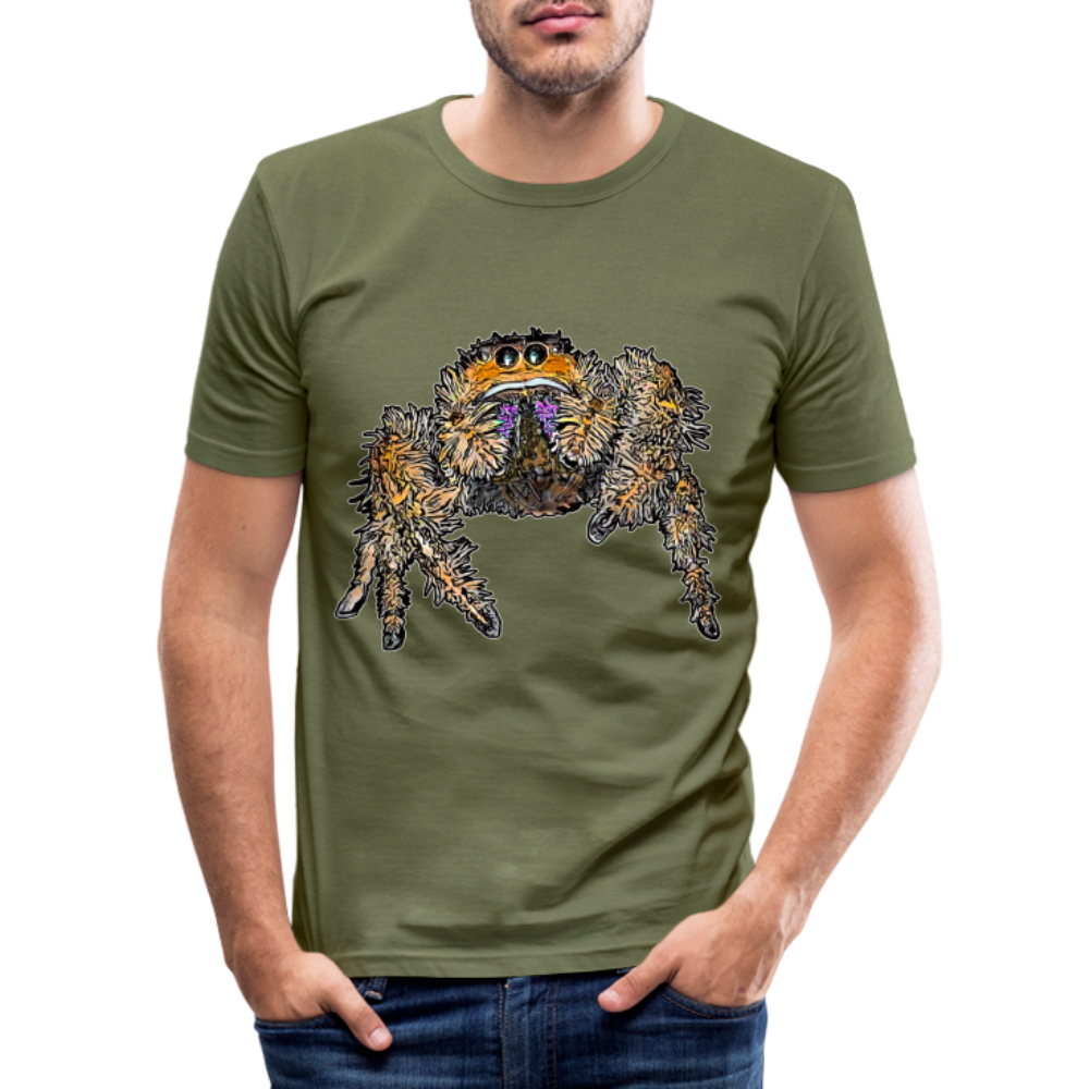 Männer Slim Fit T-Shirt Phidippus regius Everglades female - khaki Grün
