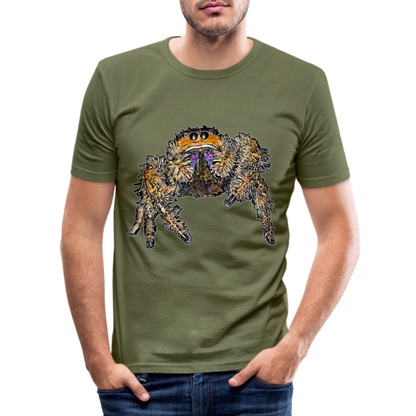 Männer Slim Fit T-Shirt Phidippus regius Everglades female - khaki Grün