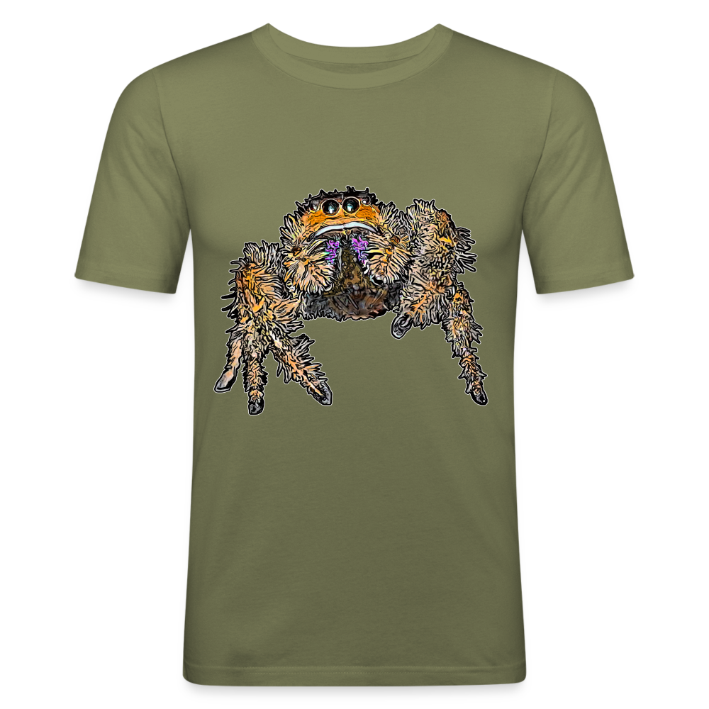Männer Slim Fit T-Shirt Phidippus regius Everglades female - khaki Grün