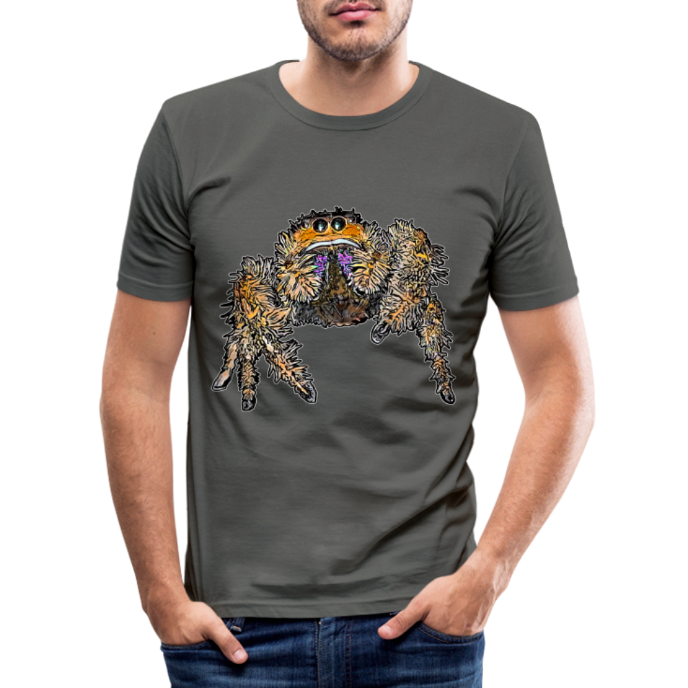 Männer Slim Fit T-Shirt Phidippus regius Everglades female - Graphite