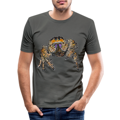Männer Slim Fit T-Shirt Phidippus regius Everglades female - Graphite