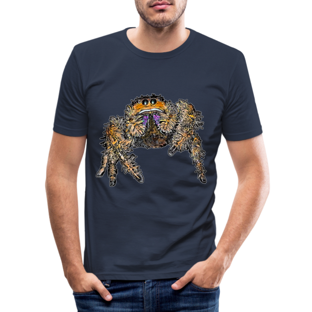 Männer Slim Fit T-Shirt Phidippus regius Everglades female - Navy