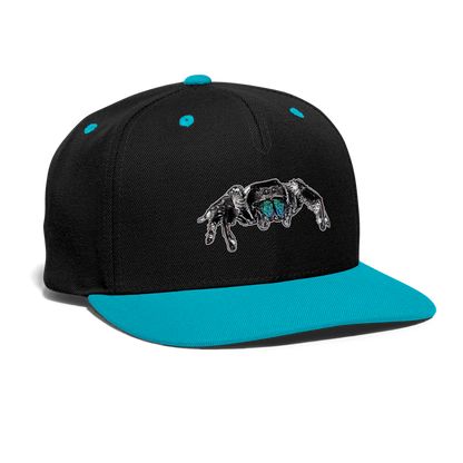 Cappy Kontrast Snapback Phidippus regius Everglades male - Schwarz/Türkis